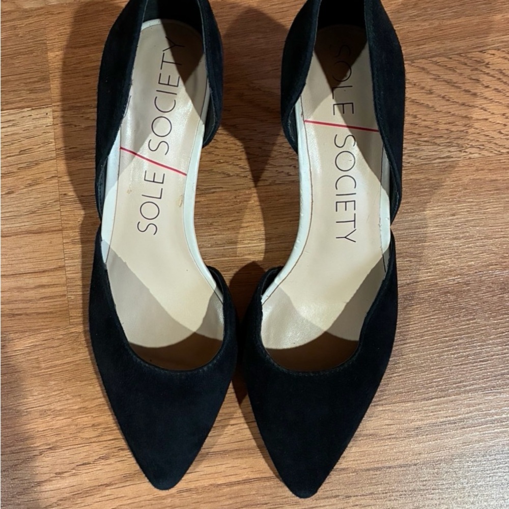 Sole Society Black Pointed D'Orsay Pumps